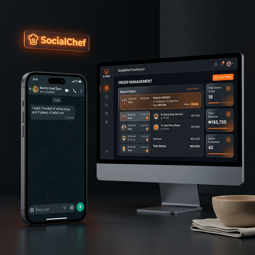 SocialChef Dashboard Mockup